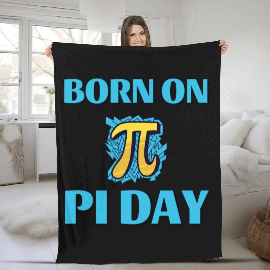 Born on pi day cool math Fleece Blankets