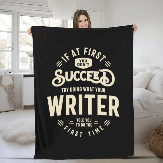 Writer Job Title Profession Fleece Blankets