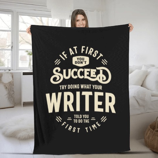 Writer Job Title Profession Fleece Blankets