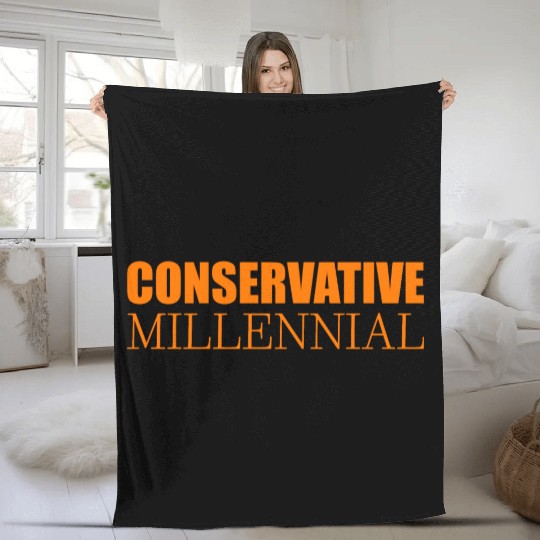 Conservative Millennial Fleece Blankets