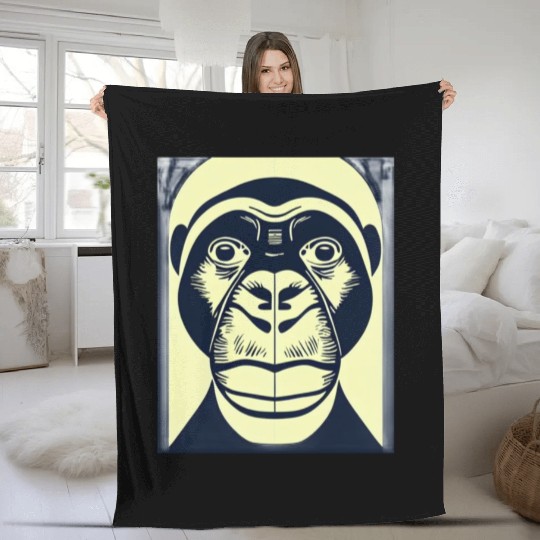 Wise Monkey & jungle king Fleece Blankets
