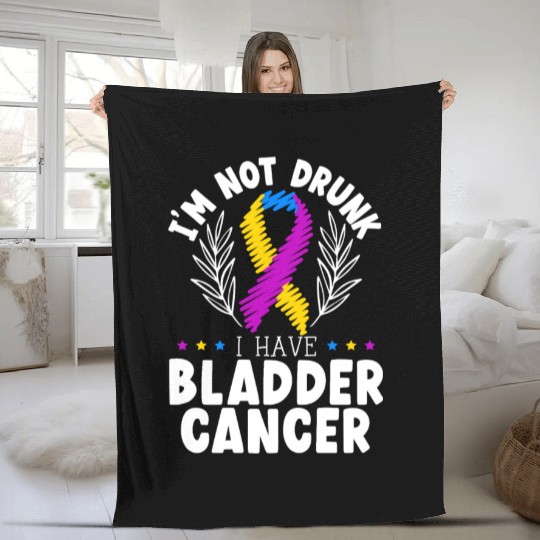 Bladder Cancer Warrior Bladder Cancer Awareness Fleece Blankets