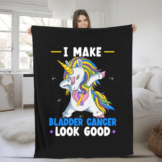 Bladder Cancer Warrior Bladder Cancer Awareness Fleece Blankets