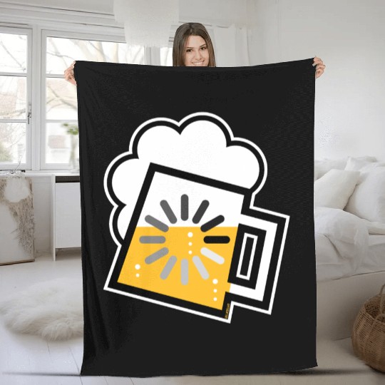 Beer Loading (Drinking In Progress / Icon / /) Fleece Blankets