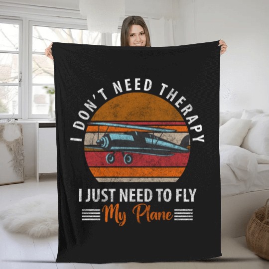Airplane Profession Flight School Fleece Blankets