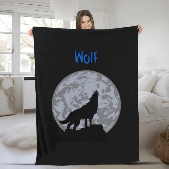 Wolf Fleece Blankets