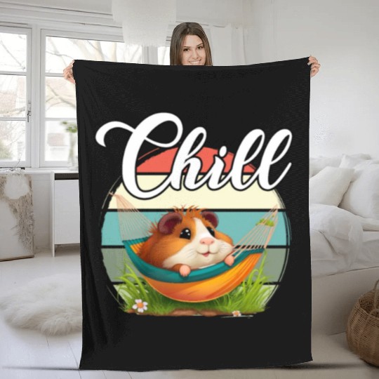 Guinea Pig Chill Relaxing for a Guinea pig Lover Fleece Blankets