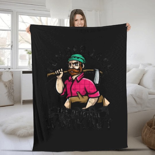 Lumberjack - the original workout - Lumberjack Fleece Blankets