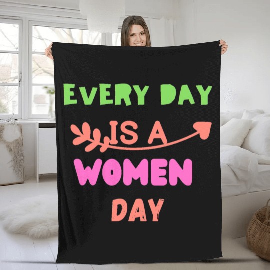 Embrace Equity Happy Women's DaY Fleece Blankets