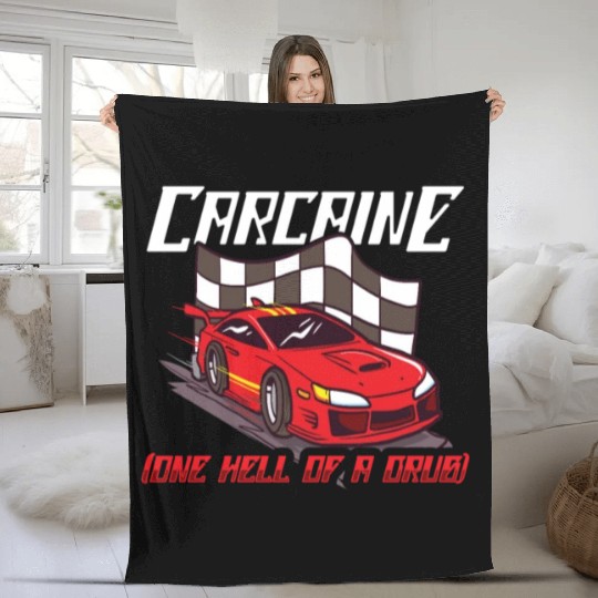 Race Car Dirt Track Racing Funny Racer Race Car Fleece Blankets