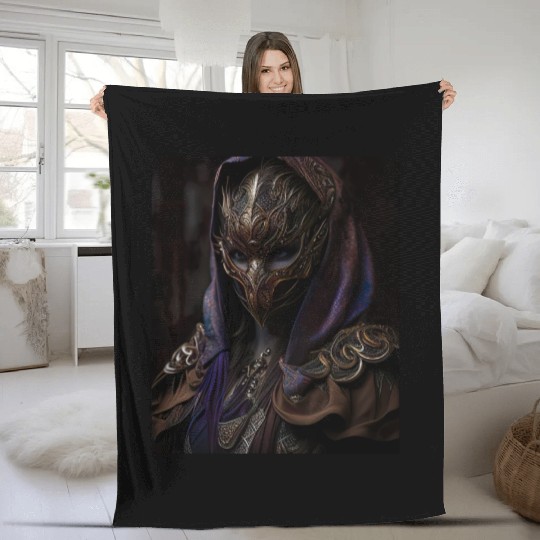 Dark Necromancer Fleece Blankets