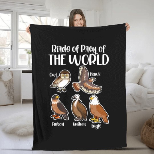 Birds of Prey Of The World Fleece Blankets