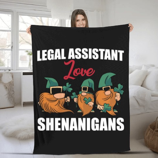 Legal Assistant Love Shenanigans St. Patricks Day Fleece Blankets
