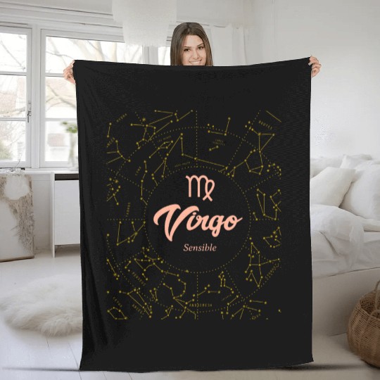 Virgo Sensible Astronomy Fleece Blankets