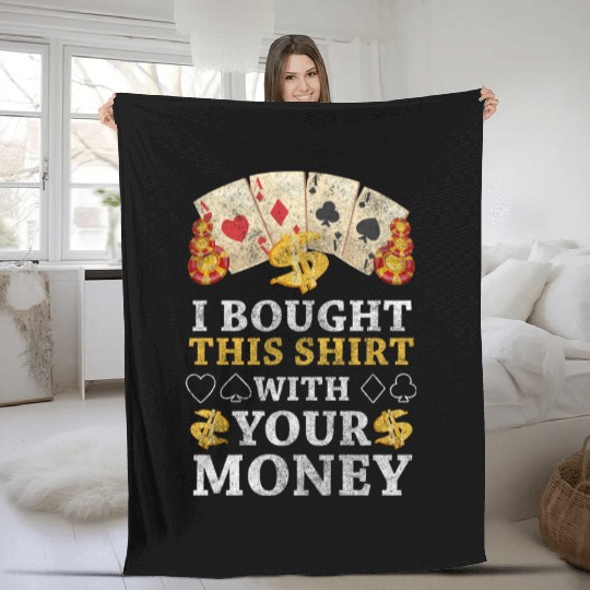 Cards Gamble Poker Face Game Fleece Blankets