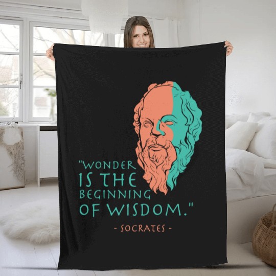 Socrates Stoic Philosophy Quote Fleece Blankets