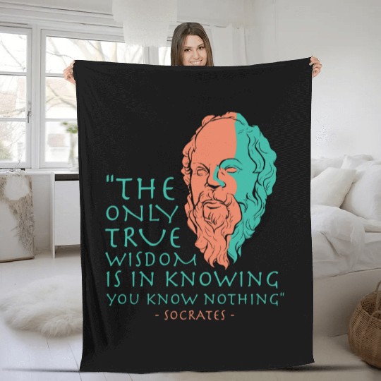 Socrates Stoic Philosophy Quote Fleece Blankets