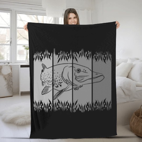 fish - fishing - fishermen Fleece Blankets