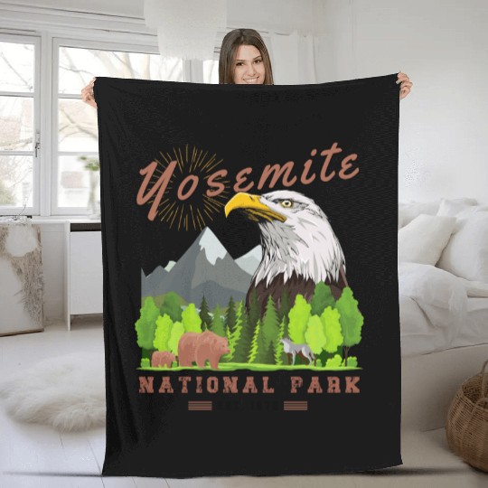 Yosemite National Park Fleece Blankets