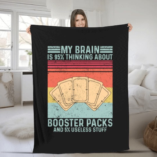Funny Trading Card Game TCG Retro Fleece Blankets