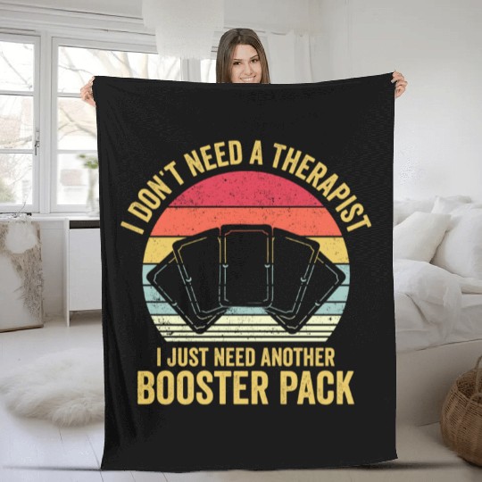 Funny Trading Card Game TCG Retro Fleece Blankets