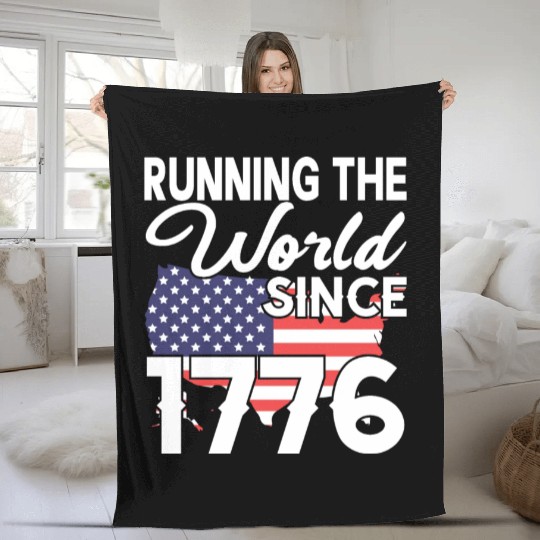 Running The World Since 1776 Fleece Blankets