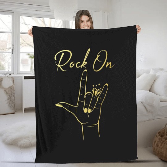 Rock On Bachelorette Party Fleece Blankets