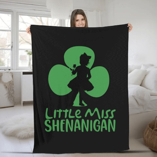 little miss shenanigans Fleece Blankets