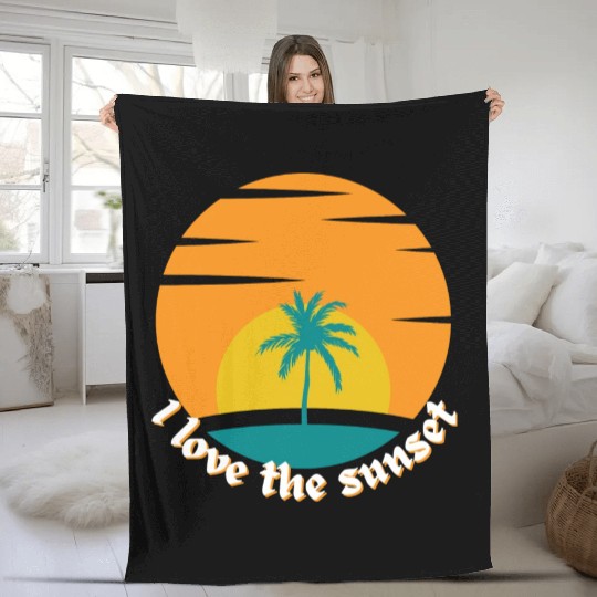 sunset nature Fleece Blankets