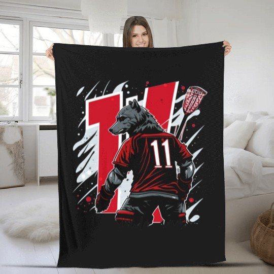 Beacon Hills High School Number 11 Fleece Blankets