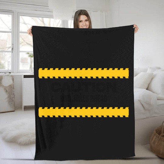 Caution Dad Jokes Ahead, funny dad Fleece Blankets
