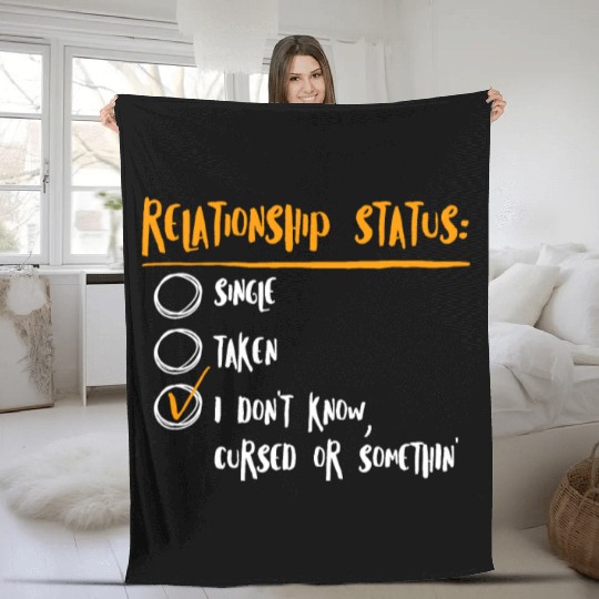 Relationship status cursed or something Single men Fleece Blankets
