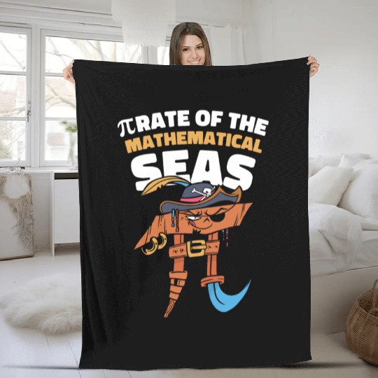 Pi Day Pirate Mathematician Pi Symbol Number Math Fleece Blankets