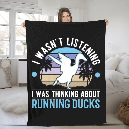Indian Runner Duck Gift Bottle Fleece Blankets