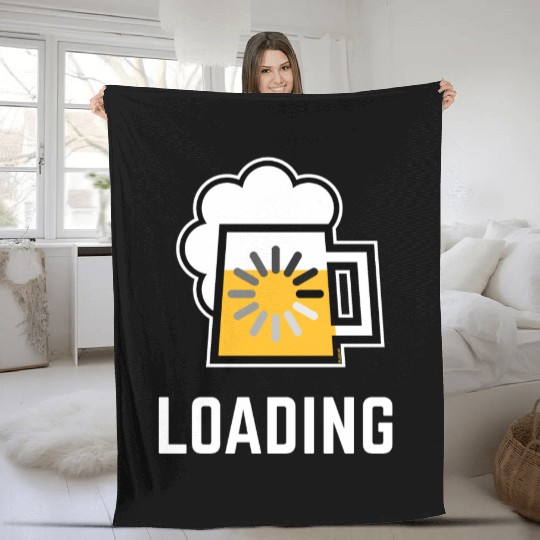 Beer Loading (Drinking In Progress / Negative / |) Fleece Blankets
