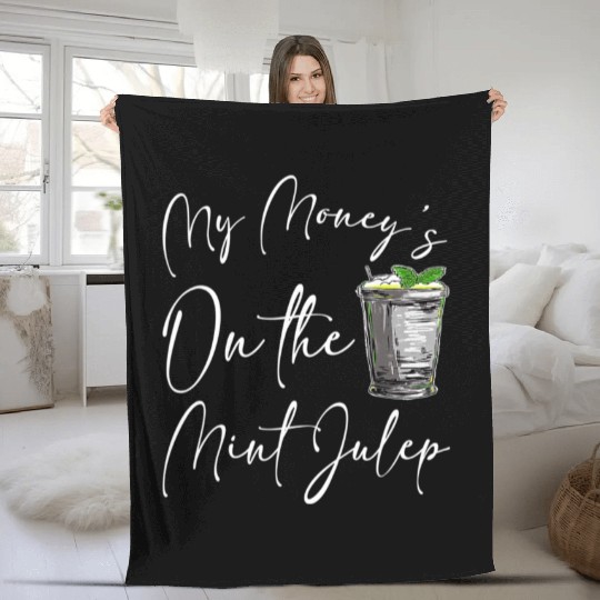 Funny Derby Day And Mint Juleps Kentucky Horse Ra Fleece Blankets