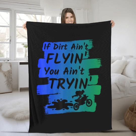 Funny Dirt Bike Gift Supercross Motocross Riders Fleece Blankets