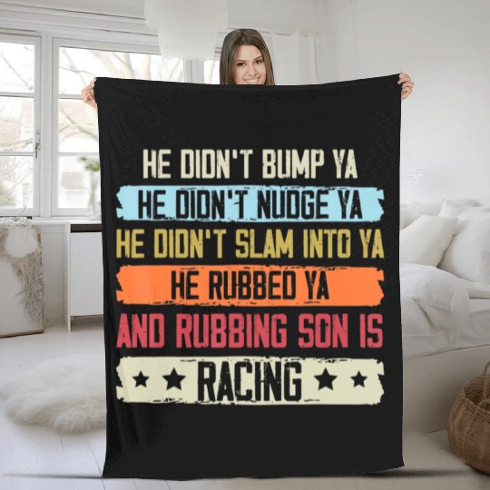 Funny Dirt Track Racing Sprint Car Speedway Racer Fleece Blankets