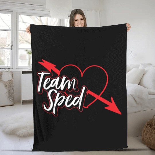 Team Sped Teacher Awareness Special Education Fleece Blankets