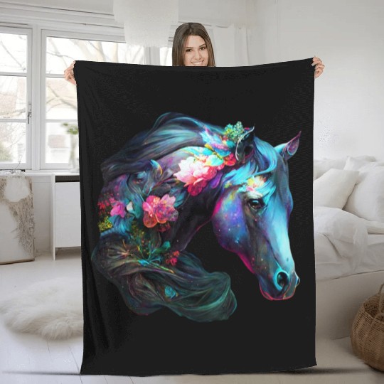 Irridecent Horse Fleece Blankets