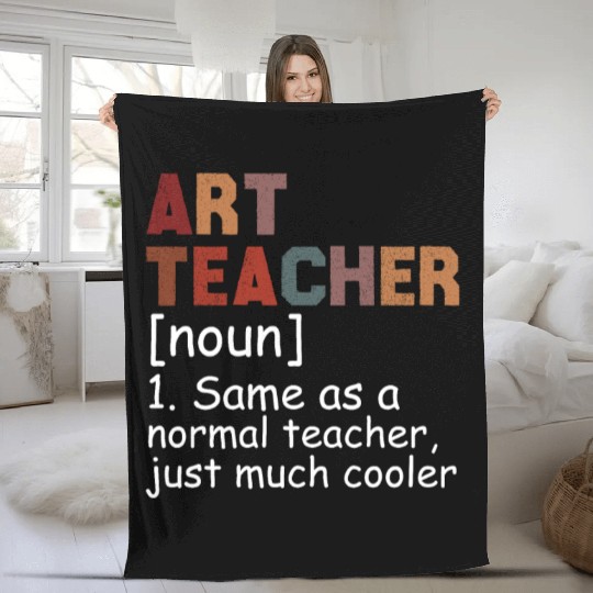 Art Teacher Definition Cool Back To School Fleece Blankets