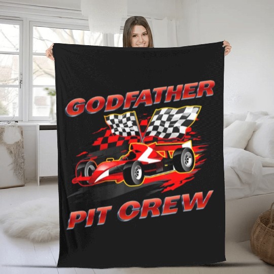 Godfather Pit Crew Race Car Birthday Party Racing Fleece Blankets