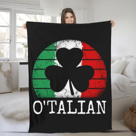 O'talian St. Patrick Italian Pride Italy Flag Fleece Blankets