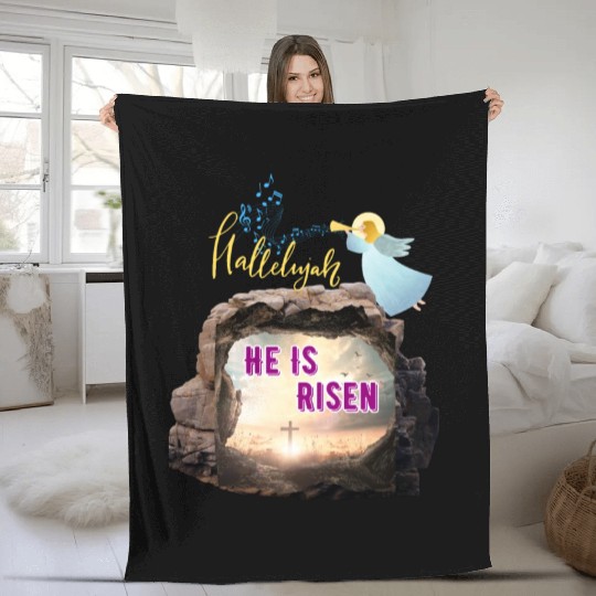 He Is Risen- Hallelujah Fleece Blankets