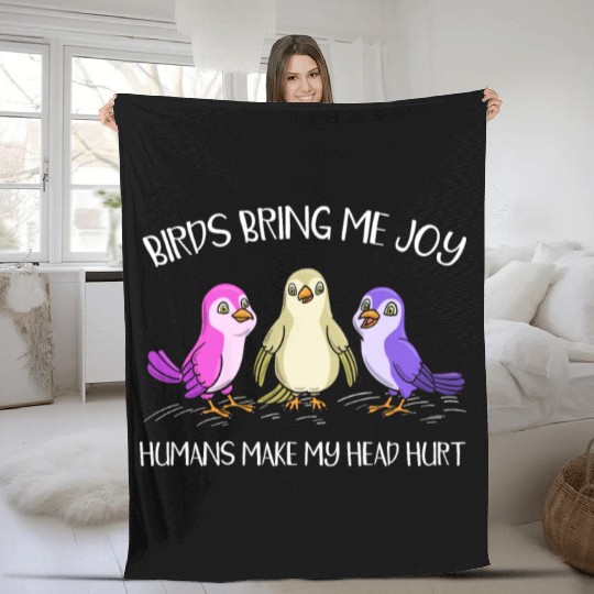 Bird Owner Bird Lover Ornithology Birdwatching Fleece Blankets