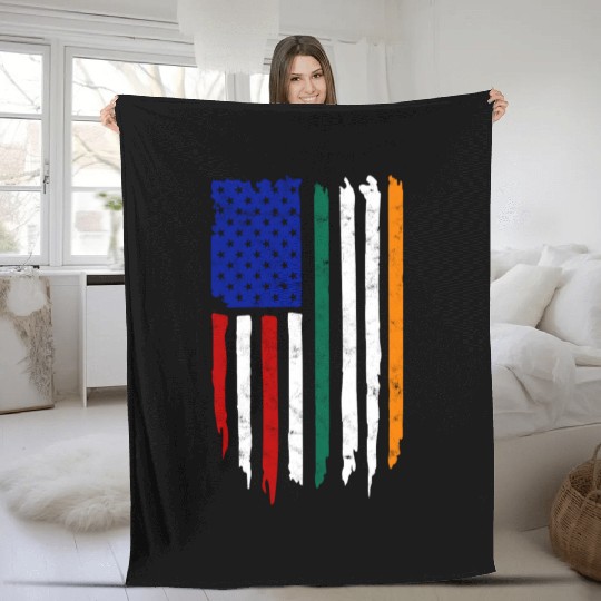 US Immigrant Indigenous USA Immigrants america Fleece Blankets