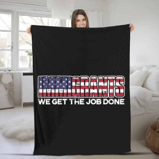 US Immigrant Indigenous USA Immigrants america Fleece Blankets