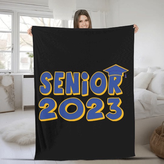 Senior 2023 Happy Last Day Of School Graduation Fleece Blankets