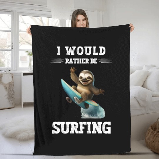 I'm Enough I'm Going Surfing Windsurfer Saying Fleece Blankets