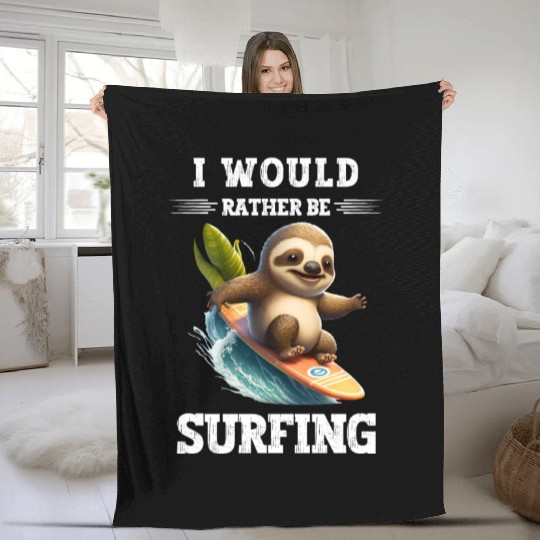 I'm Enough I'm Going Surfing Windsurfer Saying Fleece Blankets